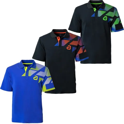 andro Poloshirt Benzon Cotton blau/gelb S