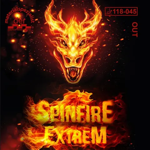 der materialspezialist Belag Spinfire Extrem rot OX