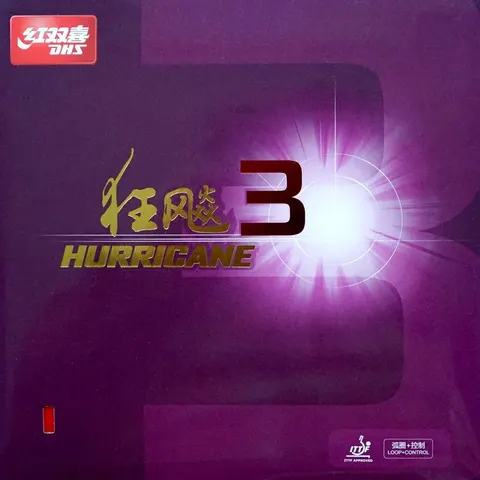 DHS Belag Hurricane 3 HARD 40° rot 2,1 mm