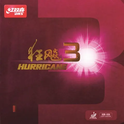 DHS Belag Hurricane 3 MID 39° rot 2,1 mm