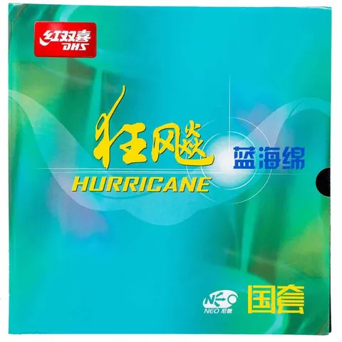 DHS Belag Neo Hurricane 3 National 39° Blue Sponge schwarz 2,1 mm