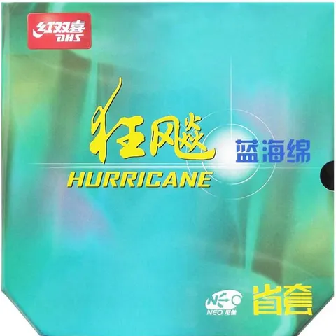 DHS Belag Neo Hurricane 3 Provincial 39° Blue Sponge schwarz 2,1 mm