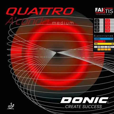 Donic Belag Quattro Aconda MEDIUM rot 1,5 mm