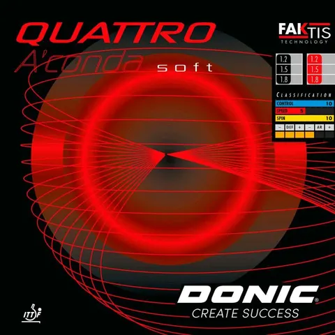 Donic Belag Quattro Aconda soft rot 1,5 mm