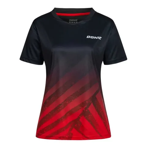 Donic Hemd Flow Lady schwarz/rot XL