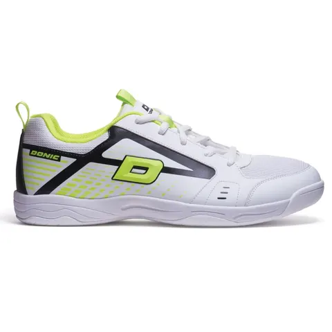 Donic Wettkampfschuh Saphir weiß/lime 36