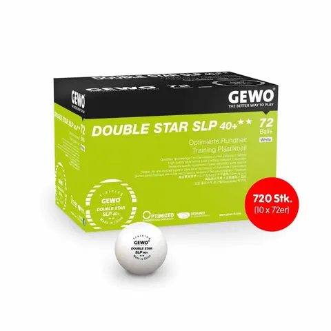 GEWO Ball Double Star SLP40+ 720 Stk. (10x 72er) weiß
