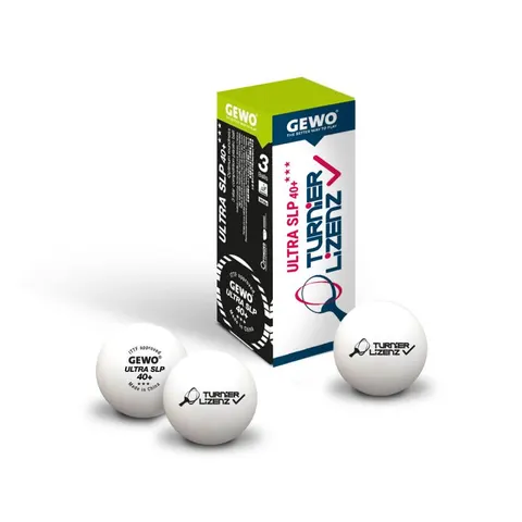 GEWO Ball Ultra SLP 40+ *** Turnierlizenz 3er weiß