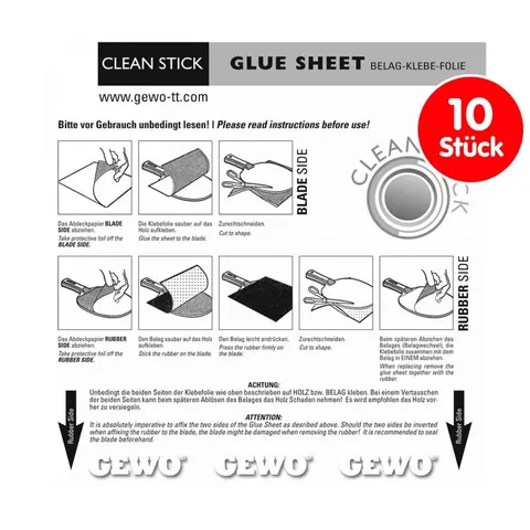 GEWO Klebefolie clean Stick - Set (10 Stück)