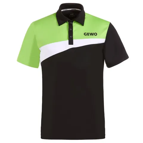 GEWO Poloshirt Fondi Baumwolle I schwarz/lime S