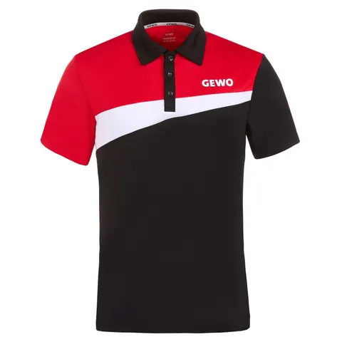 GEWO Poloshirt Fondi IV schwarz/rot XXXXS