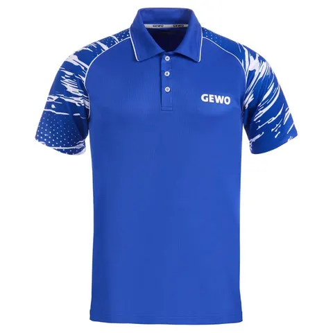 GEWO Poloshirt Marmo I blau/weiß XXXXS