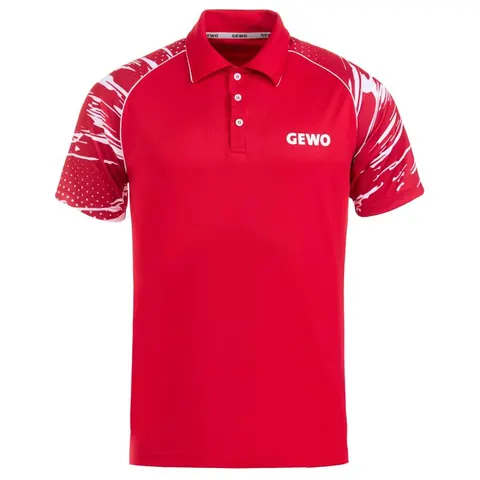 GEWO Poloshirt Marmo II rot/weiß XXXXS