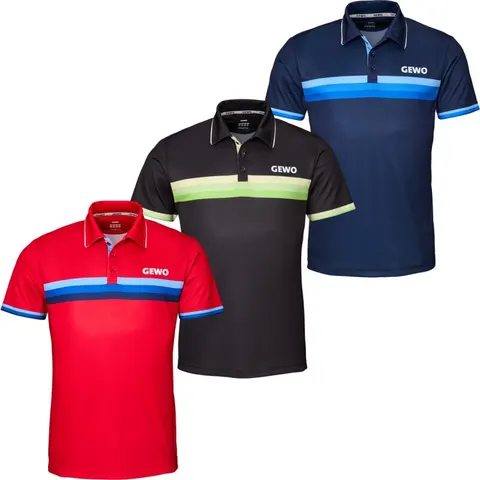 GEWO Poloshirt Santiago rot/blau XXXXS