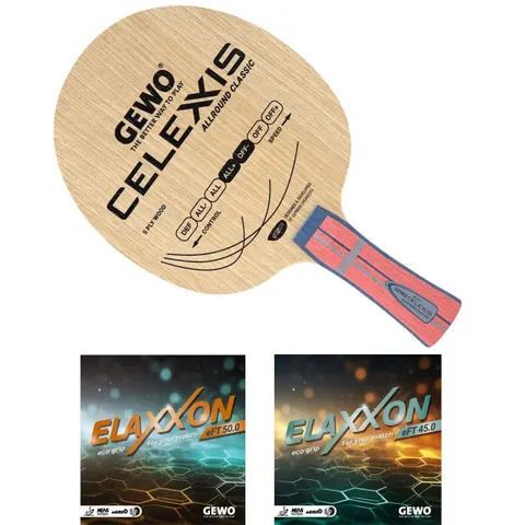 GEWO Schläger: Holz Celexxis Allround Classic mit Elaxxon eFT 50.0 + 45.0 konkav