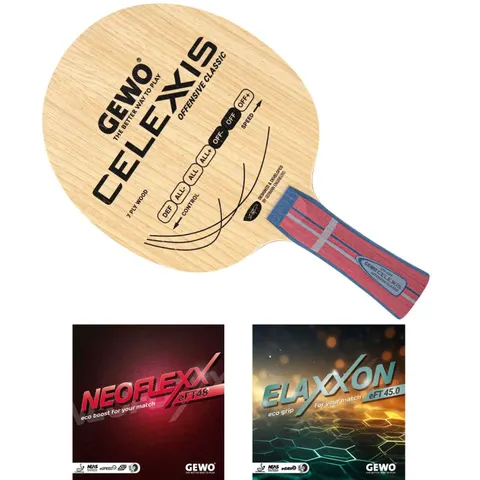 GEWO Schläger: Holz Celexxis Offensive Classic mit Neoflexx eFT 48 + Elaxxon eFT 45.0 konkav