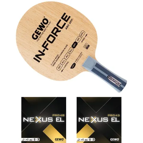 GEWO Schläger: Holz In-Force ARC mit Nexxus EL Pro48 + Nexxus EL Pro43 konkav