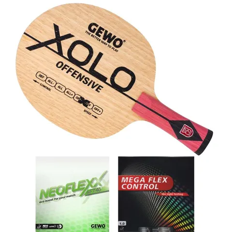 GEWO Schläger: Holz Xolo Offensive mit Neoflexx eFT 40 + Mega Flex Control konkav