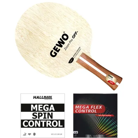 GEWO Schläger: Holz Zoom Pro mit HALLMARK Mega Spin Control + Mega Flex Control konkav