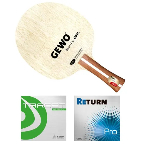 GEWO Schläger: Holz Zoom Pro mit Target airTEC FX + Return Pro konkav