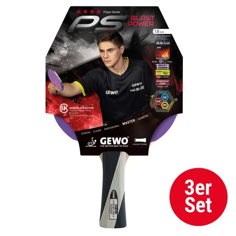 GEWO Schläger PS Blast Power - Set (3 Stück) konkav
