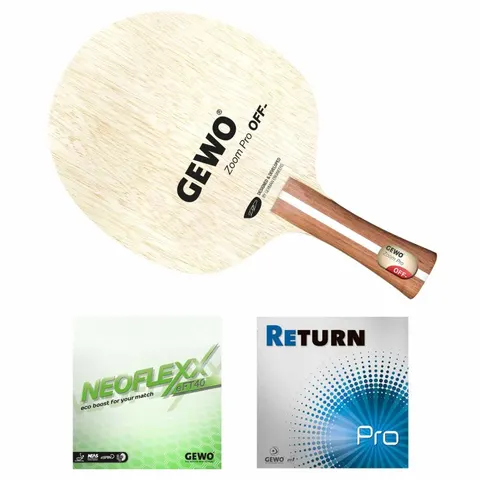 GEWO Schläger Zoom Pro mit Neoflexx 40 und Return Pro 2,1/1,8 konkav