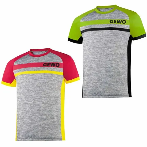 GEWO T-Shirt Fermo grau melange/rot S