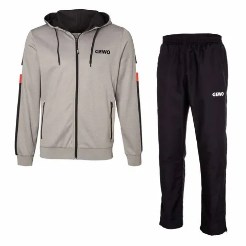 GEWO Trainingsanzug Corvo grau melange/schwarz XXXS