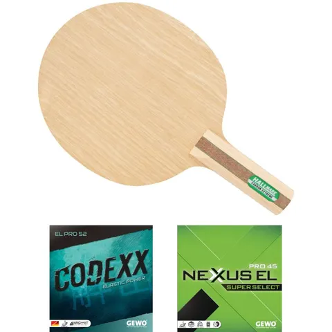 HALLMARK Schläger: Holz Carbon Extreme mit Codexx EL Pro52 + Nexxus EL Pro45 SupSel konkav