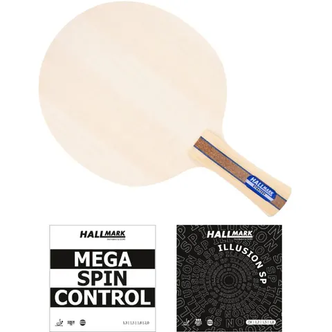 HALLMARK Schläger: Holz Strategy mit Mega Spin Control + Illusion-SP konkav