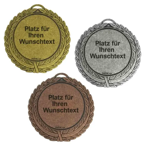 Lasergravur auf Medaillenrückseite