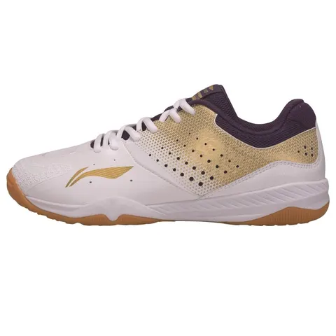 LI-NING Tischtennis-Schuh Ma Long Fan-Edition weiß/gold 8,0