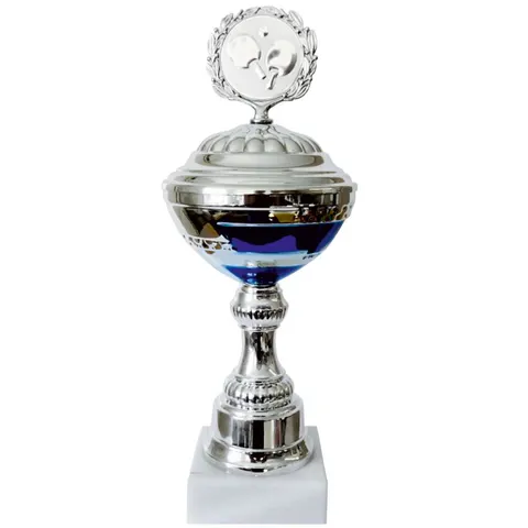 Pokal Bonn 26 cm silber/blau