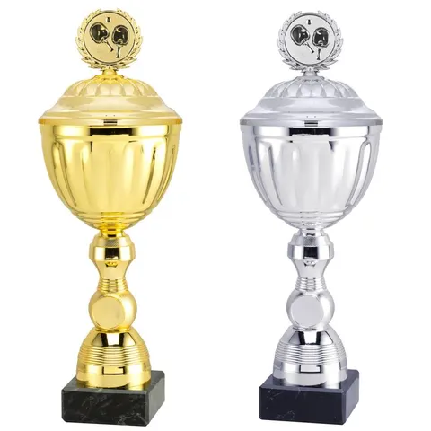 Pokal Kaya mit Deckel 33,5 cm silber
