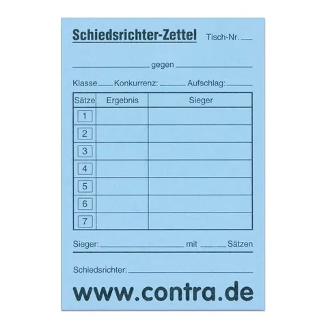 Schiedsrichterzettel-Block rot