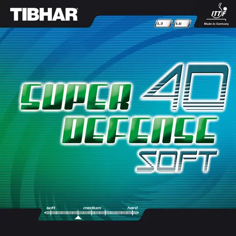 TIBHAR Belag Super Defense 40 Soft rot 1,3 mm