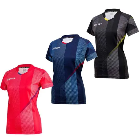 VICTAS Hemd V-Ladyshirt 220 navy/rot XL